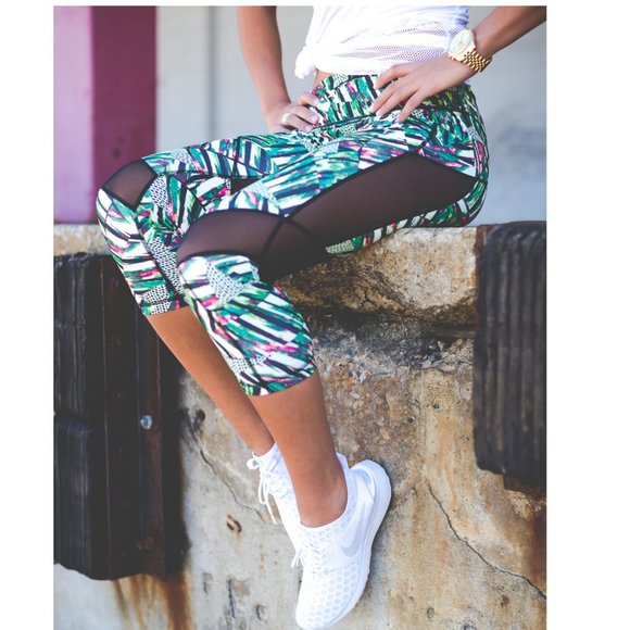 Zella green pattern leggings - Picture 4 of 15